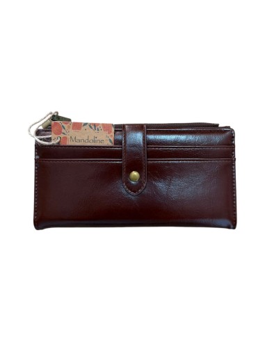 Portefeuille femme Mandoline - Grand format avec zip, pression et nombreux rangements