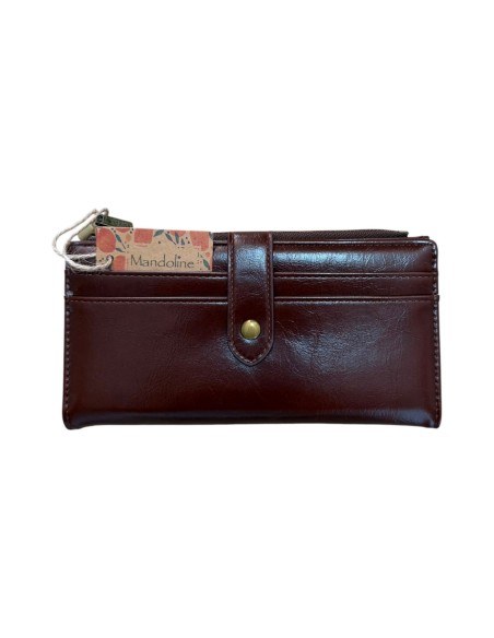 Portefeuille femme Mandoline - Grand format avec zip, pression et nombreux rangements