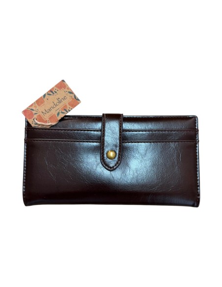 Portefeuille femme Mandoline - Grand format avec zip, pression et nombreux rangements