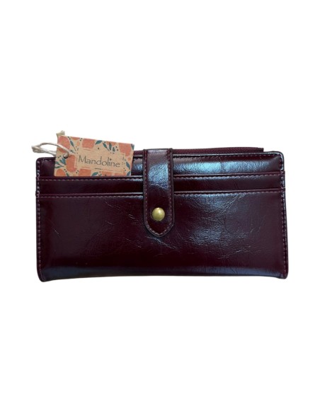 Portefeuille femme Mandoline - Grand format avec zip, pression et nombreux rangements