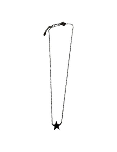 Collier chaîne fine et pendentif étoile gravé “ ma bonne étoile “