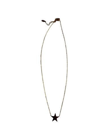 Collier chaîne fine et pendentif étoile gravé “ ma bonne étoile “