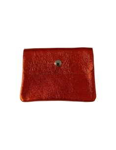 Porte monnaie en cuir irisé petit modèle avec poche zippée 2