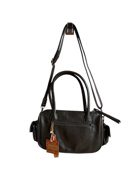 Sac femme Mandoline Multi poches Kaki - Bandoulière réglable et amovible & Anses fixes