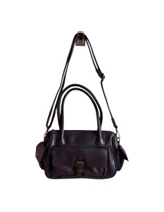 Sac femme Mandoline Multi poches Marine - Bandoulière réglable et amovible & Anses fixes