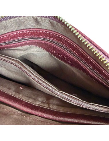 Sac femme Mandoline Multi poches Prune - Bandoulière réglable et amovible & Anses fixes