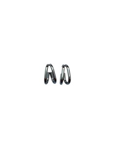 Boucles d'oreilles doubles anneaux en acier inoxydable
