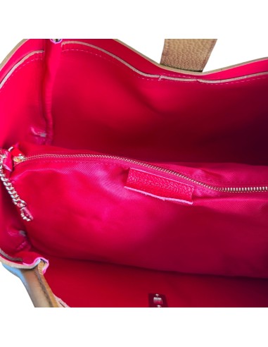 Sac femme en cuir Camel - 2 anses fixes, bandoulière réglable et amovible - Pochette intérieure zippée amovible