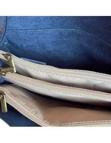 Sac femme Mandoline Accordéon Marine - 3 compartiments & Bandoulière réglable et amovible