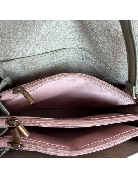 Sac femme Mandoline Accordéon Tilleul - 3 compartiments & Bandoulière réglable et amovible