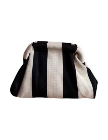 Sac Clap-Clap rayé noir & blanc - Chaînette amovible - Graphique & tendance