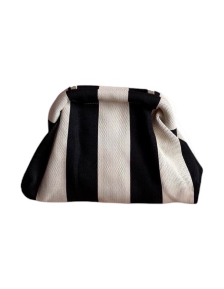 Sac Clap-Clap rayé noir & blanc - Chaînette amovible - Graphique & tendance