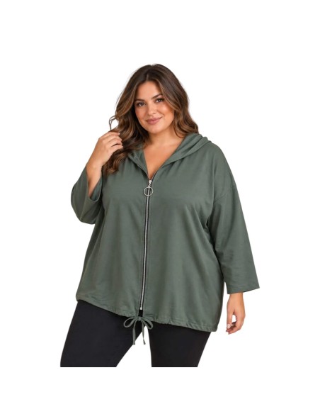 Veste  femme à capuche - Motif cœur en dentelle & détail doré - Taille unique grande taille (du 42/44 au 50/52)