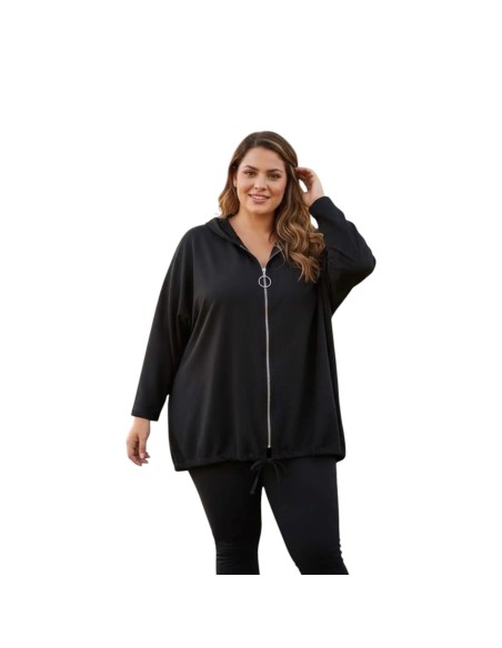 Veste  femme à capuche - Motif cœur en dentelle & détail doré - Taille unique grande taille (du 42/44 au 50/52)
