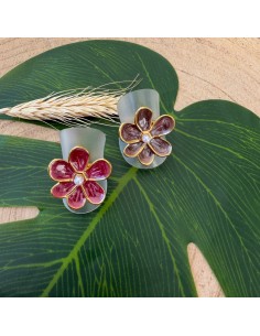 Bague fleur en acier inoxydable réglable