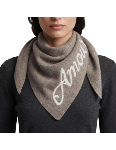 Écharpe triangle femme - Message « Amour » - Douce & tendance
