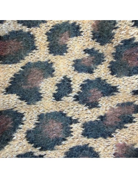 Écharpe triangle femme léopard - Motif animalier marron & beige - Douce et enveloppante