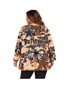 Gilet femme imprimé Étoile & Butterffly - Coupe longue - Taille unique grande taille (du 42/44 au 50/52) 2