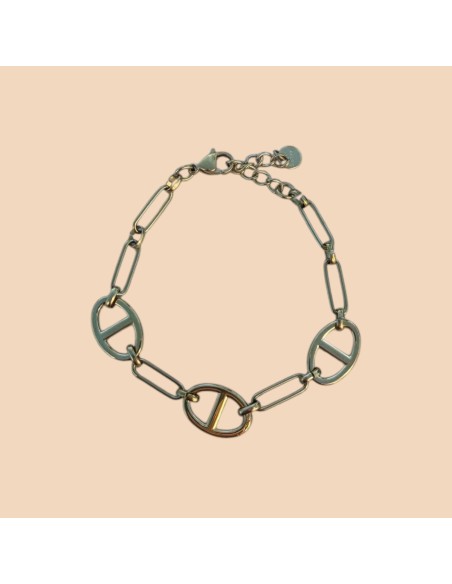 Bracelet multi grains de café en acier inoxydable - Réglable