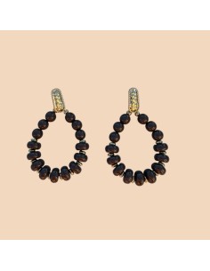 Boucles d'oreilles pendantes goutte perles en acier inoxydable