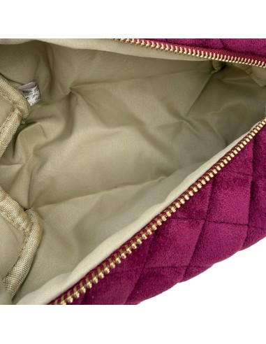 Trousse de toilette matelassée suédine détail cœur