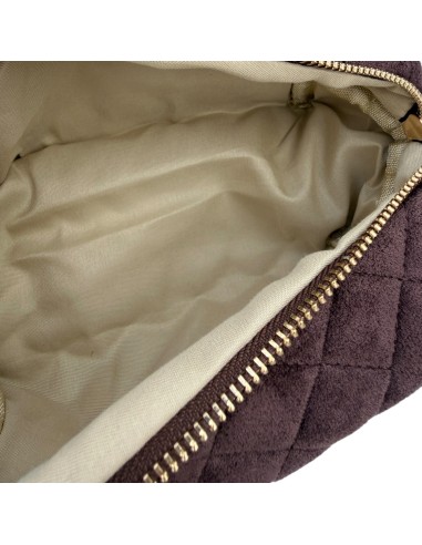 Trousse de toilette matelassée suédine détail cœur
