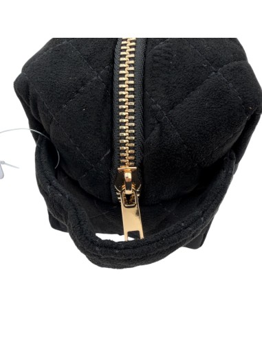 Trousse de toilette matelassée suédine détail cœur