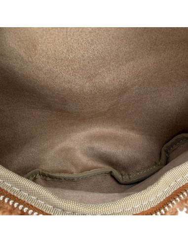 Sac banane effet bouclette et détails en cuir