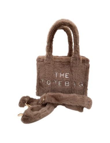 Sac cabas petit modèle en fausse fourrure « THE TOTE BAG »