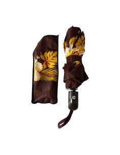 Parapluie pliant floral, double automatique, ouverture et fermeture - Avec housse 2