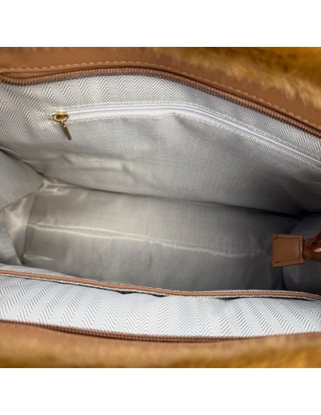 Sac cabas grand modèle en fausse fourrure « THE TOTE BAG »