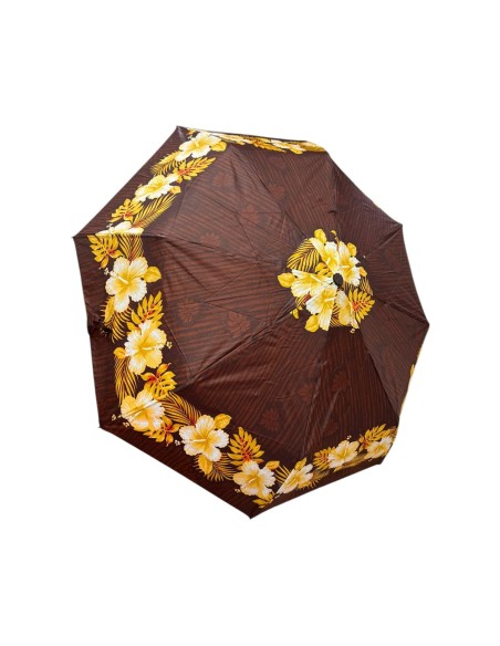 Parapluie pliant floral, double automatique, ouverture et fermeture - Avec housse