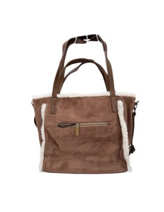 Sac cabas en suédine et finitions effet mouton You Young Coveri 2