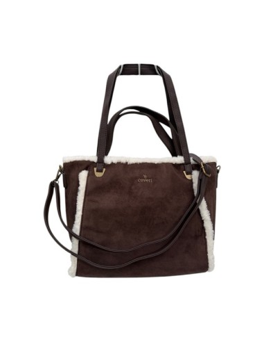 Sac cabas en suédine et finitions effet mouton You Young Coveri