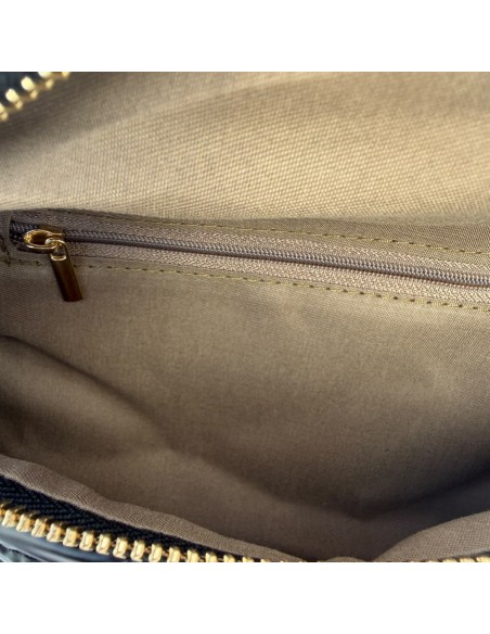 Sac banane matelassé effet doudoune et sangle géométrique