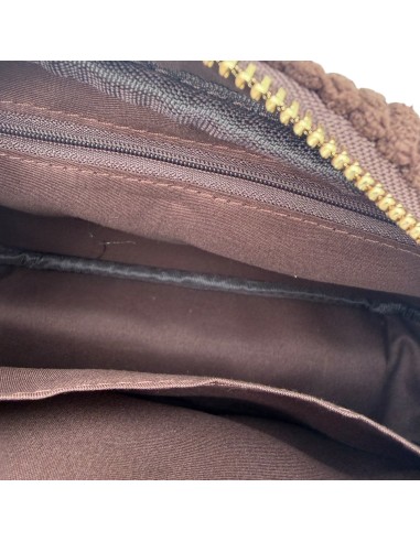 Sac besace en velours côtelé et sangle géométrique