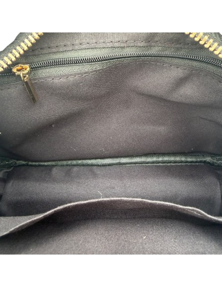 Sac besace en velours côtelé et sangle géométrique