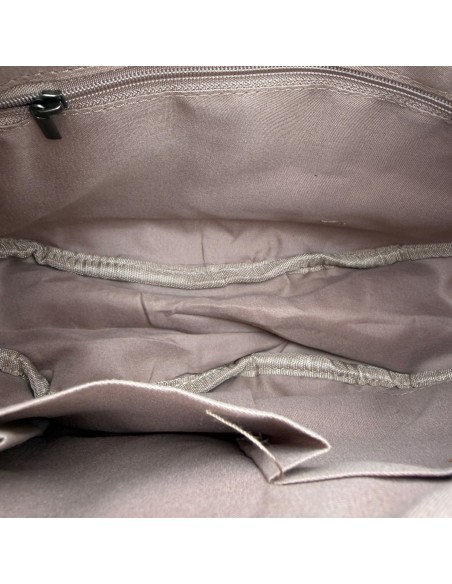 Sac demi-lune en velours côtelé et sangle tissée