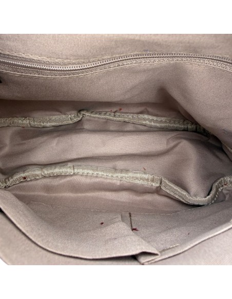Sac demi-lune en velours côtelé et sangle tissée
