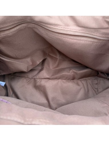 Sac cabas en velours côtelé frangé brodé « Winter Vibes »